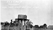 Water tank, crane and coal stage, Deniliquin, 1923