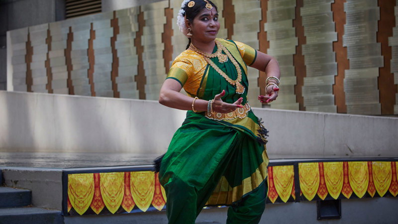  Dancer performing at Diwali Kids Fest in Immigration Museum