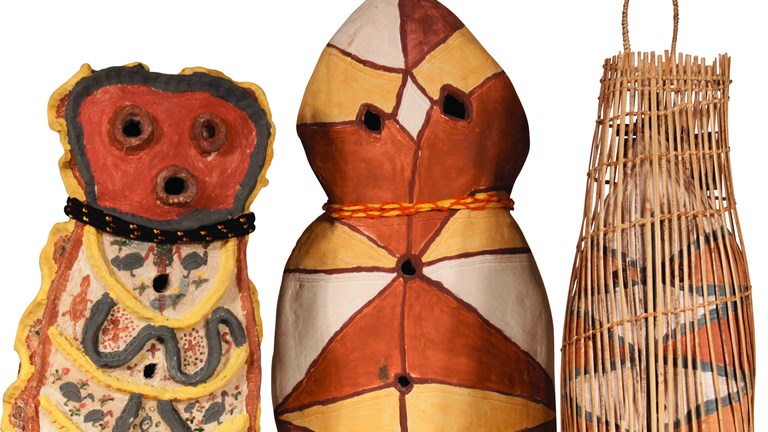Group of 3 Bagu, various sizes by artists Emily Murray, Theresa Beeron, Ninney Murray. 