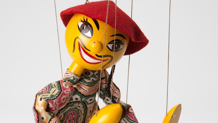 Detail of a marionette puppet