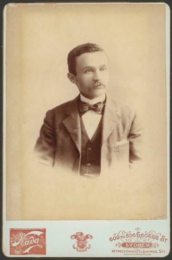 Portrait of George Lyell, Nada Studio, Sydney, c.1895, taken around the time of when Lyell and Waterhouse’s friendship began.