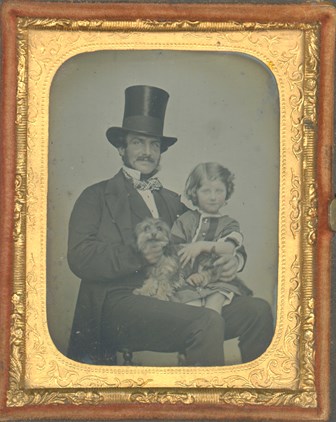 Photograph of John Twycross and his son John William Twycross, circa 1874.