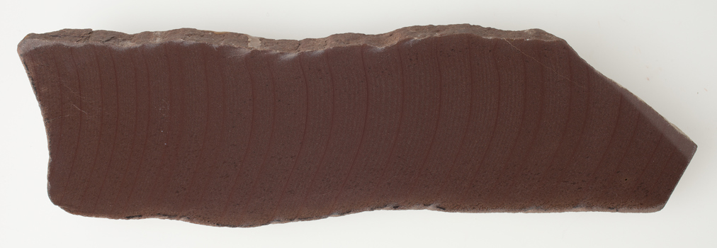 Tidal rhythmite specimen showing banding due to tidal deposits