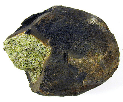 Olivine bomb mineral specimen