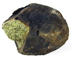 Olivine bomb mineral specimen
