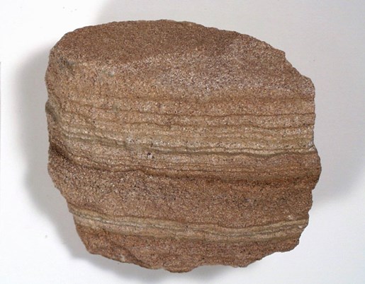 Banded sandstone specimen