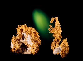 Gold with quartz mineral specimen 