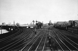 The view west from Flinders Street Station, 1899