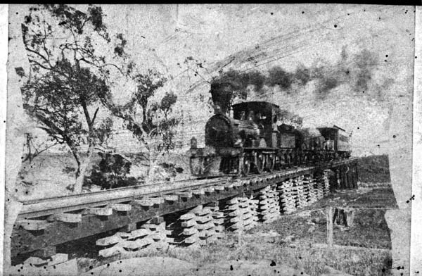 Victorian Railway's first passenger engine of 1857 later in working life, circa late-1890s
