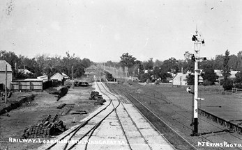 Railway station and yards, Wangaratta, circa 1915