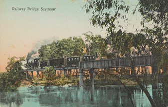 Railway bridge over the Goulburn River, Seymour, circa 1922