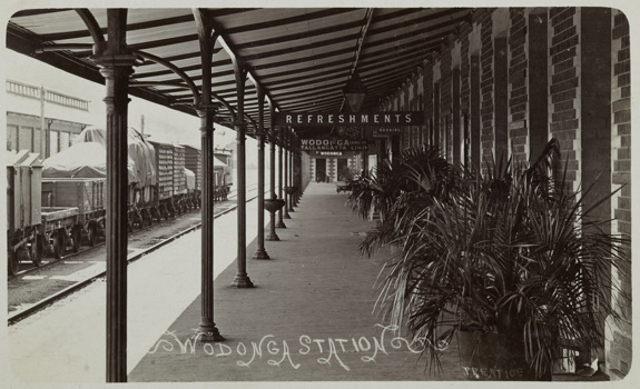 Wodonga Railway Station passenger platform, circa 1910