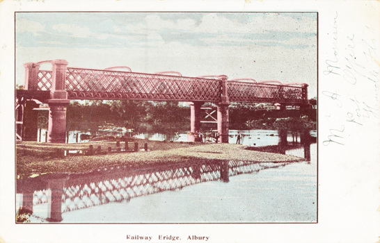 Railway bridge, Albury, circa 1906