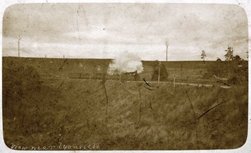 A steam locomotive hauling a mixed train, Lyonville district, circa 1910