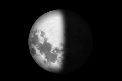 Macro image of the moon