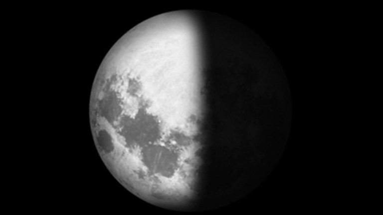 Macro image of the moon