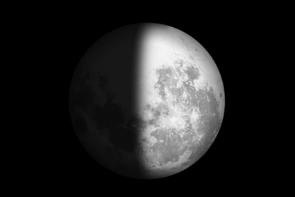 Macro image of the moon