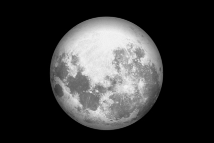 Macro image of the moon