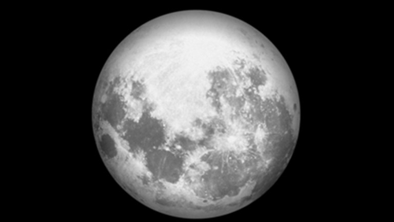 Macro image of the moon