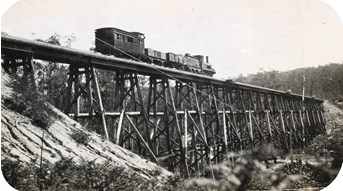 Stony Creek Bridge, Bairnsdale to Orbost line, 1915