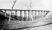 Bridge on the Bairnsdale to Orbost line, circa 1915