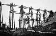 A railway bridge under construction, Bairnsdale, circa 1915