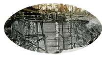 Boggy Creek Bridge on the Bairnsdale to Orbost line, 1915