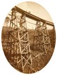 Rail bridge under construction on the Warragul to Noojee line, circa 1916