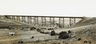 The completed Maribyrnong River Viaduct on the Albion to Broadmeadows line, Keilor East, 1928