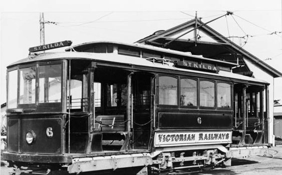 Victorian Railways electric tram no. 6, St Kilda