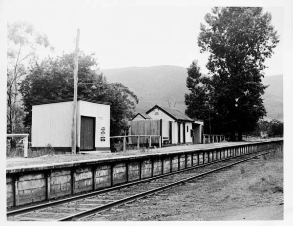 Wesburn Railway Station on the Lilydale to Warburton line, closed 29 July 1965