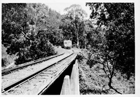 Diesel railcar, Lilydale to Warburton line, 1964