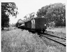 Rear of goods train, Killara, 1964