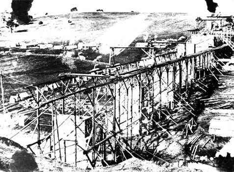 Taradale Viaduct under construction