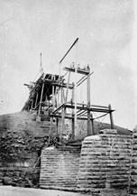 Werribee Viaduct under construction, Melton, 1885