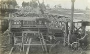 Construction of the Mitchell River Bridge, Bairnsdale, on the Bairnsdale to Orbost line, circa 1914