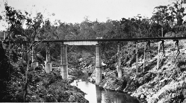 Bridge over the Nowa Nowa River, circa 1930