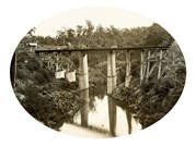 The completed Boggy Creek Bridge on the Bairnsdale to Orbost line, circa 1915