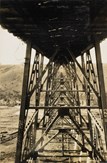 The structure of the towers of the Maribyrnong River Viaduct on the Albion to Broadmeadows line, Keilor East, 1928
