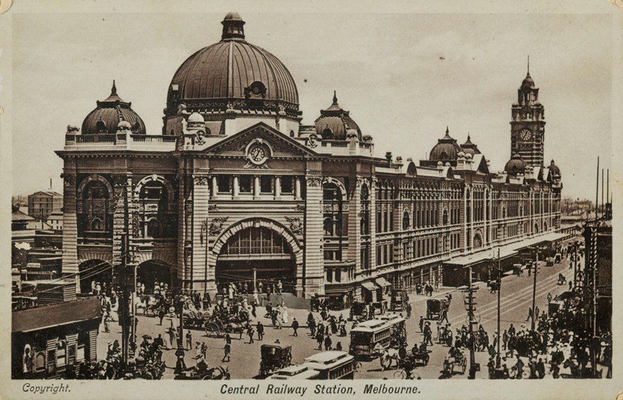 Flinders Street Station, Melbourne, circa 1910