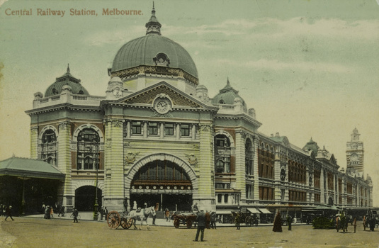 Flinders Street Station, Melbourne, circa 1908