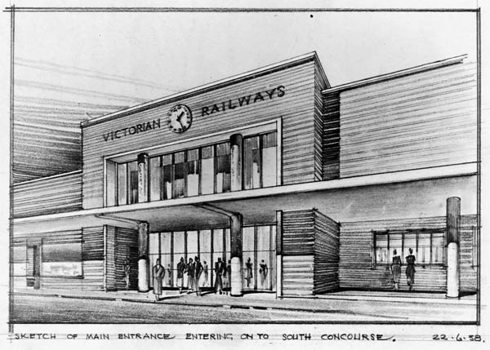 Proposed design for Spencer Street Station