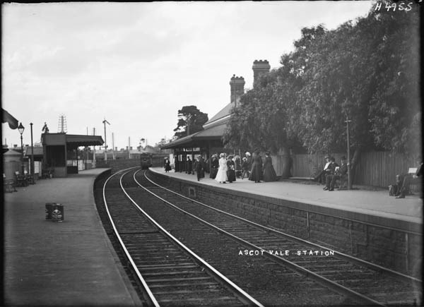 Ascot Vale Station prior to electrification, circa 1880s
