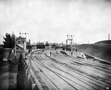 Racecourse platform, Flemington, 1870