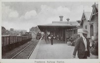 Passengers on platform, Frankston Railway Station, post-1910