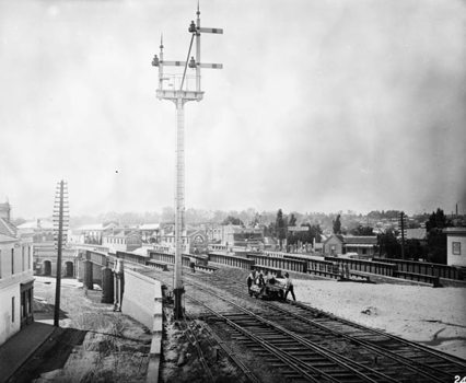 Construction of Richmond Railway Station buildings, 1885