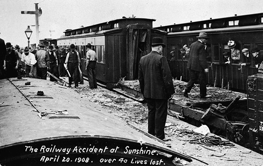 Accident at Sunshine Railway Station, 20 April 1908