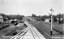 Wangaratta Railway Station and yards, circa 1915