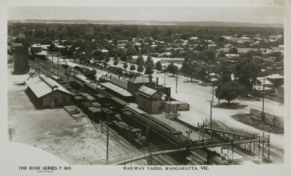 Wangaratta Railway Station and yards, circa 1930