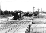 Morning passenger train leaving Wondonga Railway Station, 1918